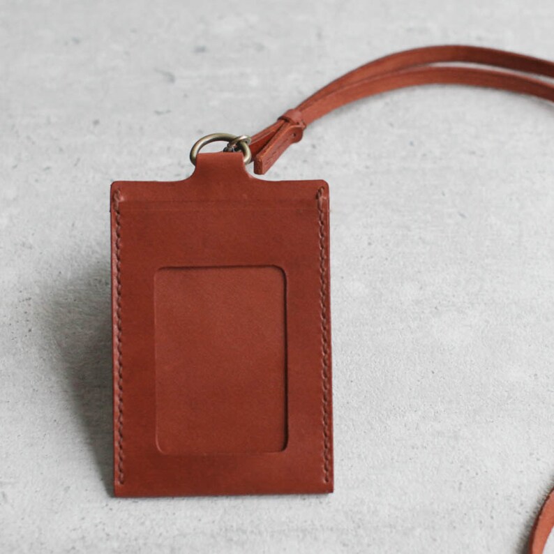 Handmade Leather ID Card Case / Holder/ Badge Holder Etsy