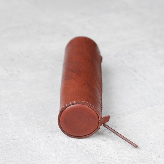 ZenZoi Leather Brown Pencil Case