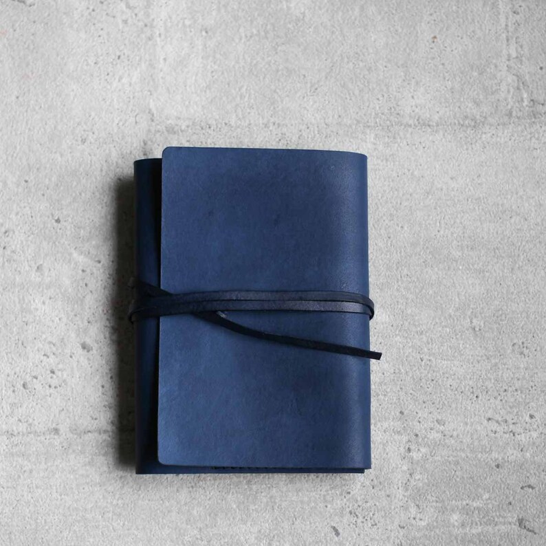 Navy Blue Handmade Refillable Leather Journal Notebook/ Book Etsy
