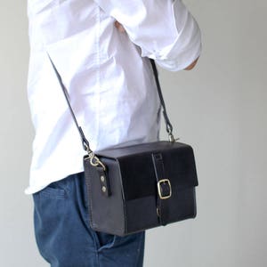 Classy Handstitched Black Leather Camera Case - Etsy