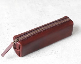 Brown classy leather pencil case/pen Pouch