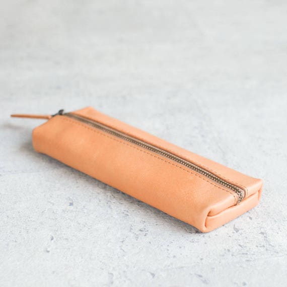 leather pen case zipper