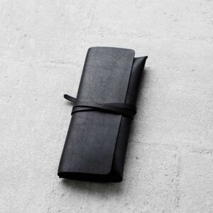 Custodia a matita in pelle nera/Pen Pouch/ Sunglasses