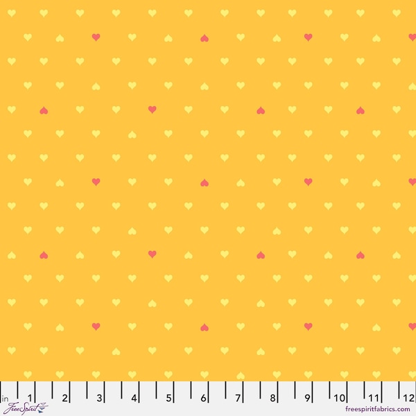 Unconditional Love - Meadow - Besties by Tula Pink - Free Spirit Fabrics - PWTP221.Buttercup