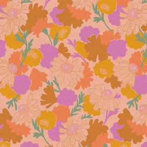 Paintbrush Studios - Botanica Marigold in Peach and Purple - 120-21909 - by Kasey Free