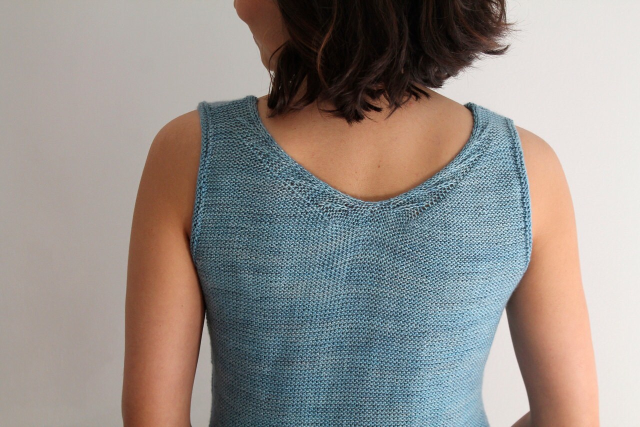 PDF Knitting Pattern: Avelina Sleeveless Top/tank With V-neck - Etsy