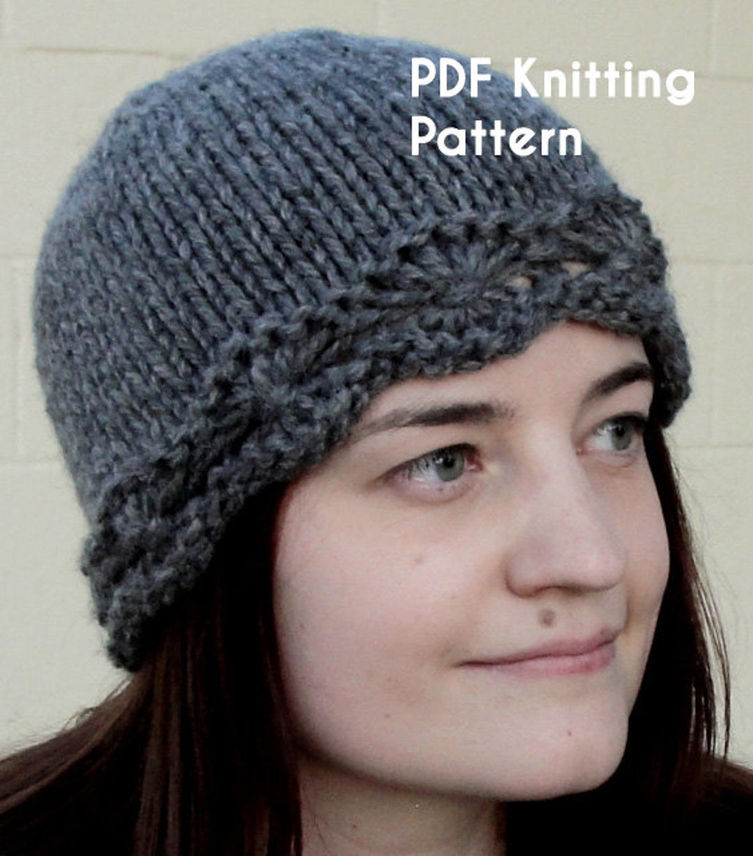 PDF Knitting Pattern: Daisy Cloche Beanie/hat Worked in Super - Etsy