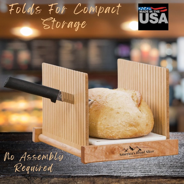 America's Bread Slicer, Great For Homemade Bread Or Unsliced Store Bought. Perfectly Cut Slices Every Time! A Great Gift For Bread Lovers