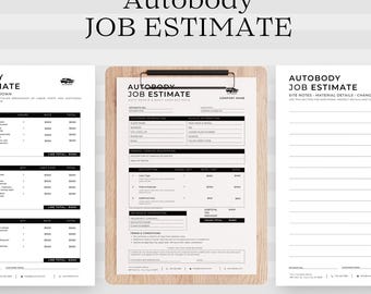 Modelo de Orçamento para Serviços de Funilaria e Pintura, Cotação de Reparo Automotivo, Editável no Canva e PDF Preenchível