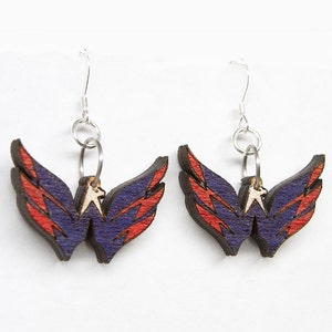 Washington Capitals Earrings, Capitals Drop Earrings, Capitals Dangle Earrings, Capitals Stud Earrings, Sports Earrings for Her