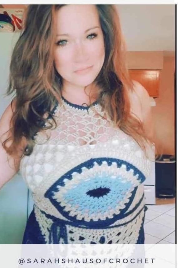 40 Eye Crochet Patterns: Mesmerizing Designs for Every Crochet Enthusiast 20 Pattern: Evil Eye Crop Top