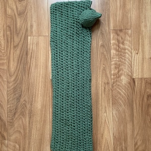 PATTERN Green Alien Hooded Scarf Revised, 2023 image 3