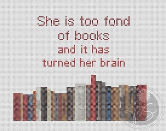 She is Too Fond of Books - Printable PDF Pattern