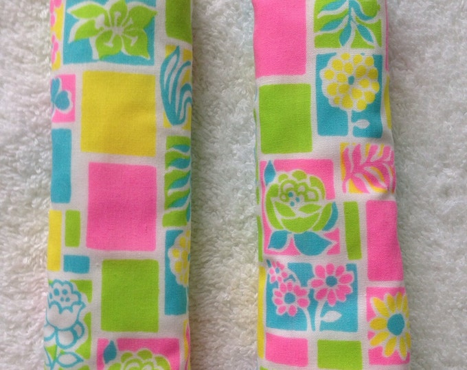 Car Seat Strap Covers Baby Girl Lilly Pulitzer Cotton and Minky Lilly