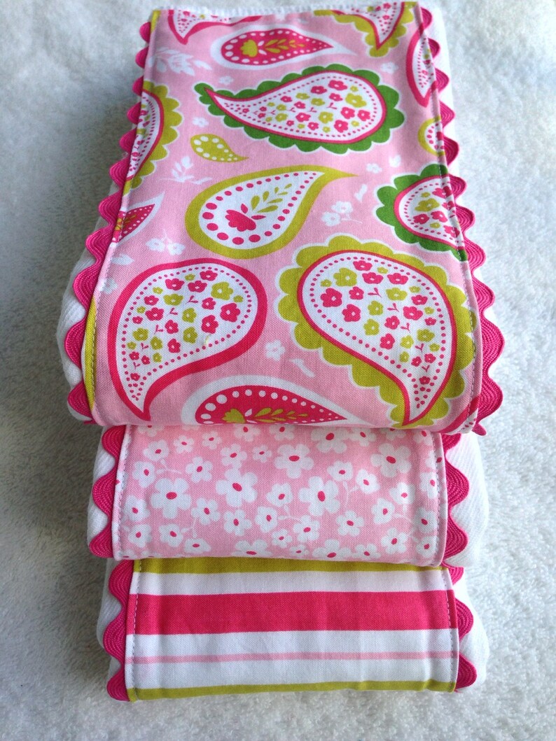 Baby Girl Burp Cloths Cloth Diaper Burp Cloths Riley Blake Etsy