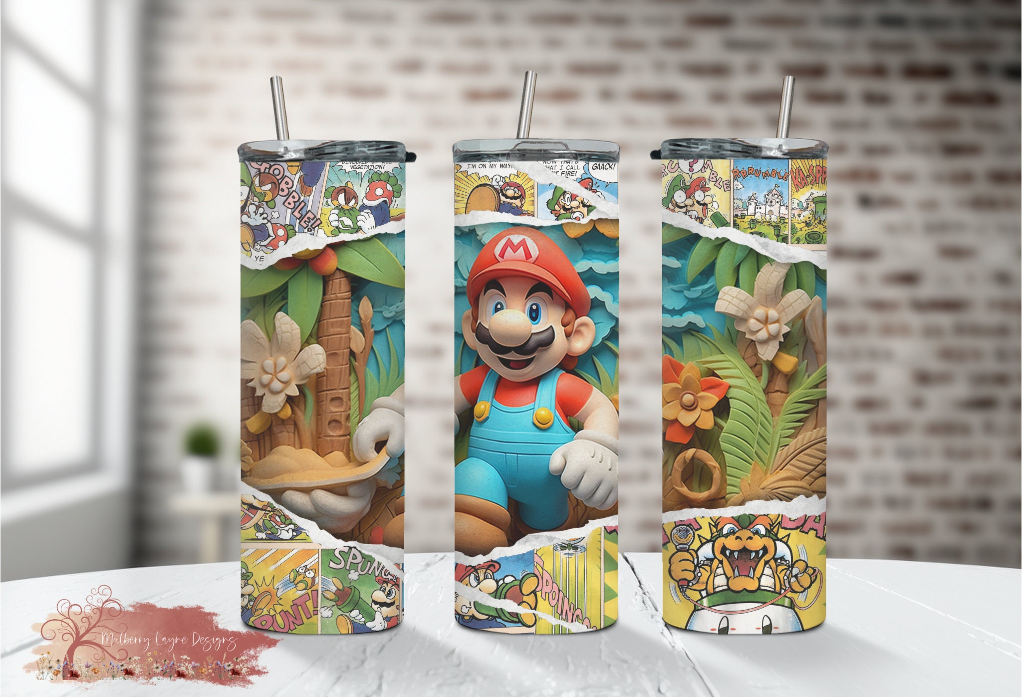Super Mario Birthday Party Supplies Decorations Mylars Banner Cups Bendy  Straws
