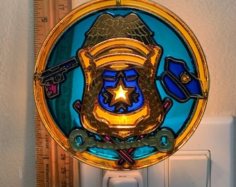 Police Department Emblem Night Light