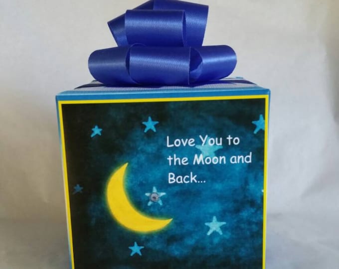 Love You to the Moon and Back Music Box Wrapped as a Gift - Etsy