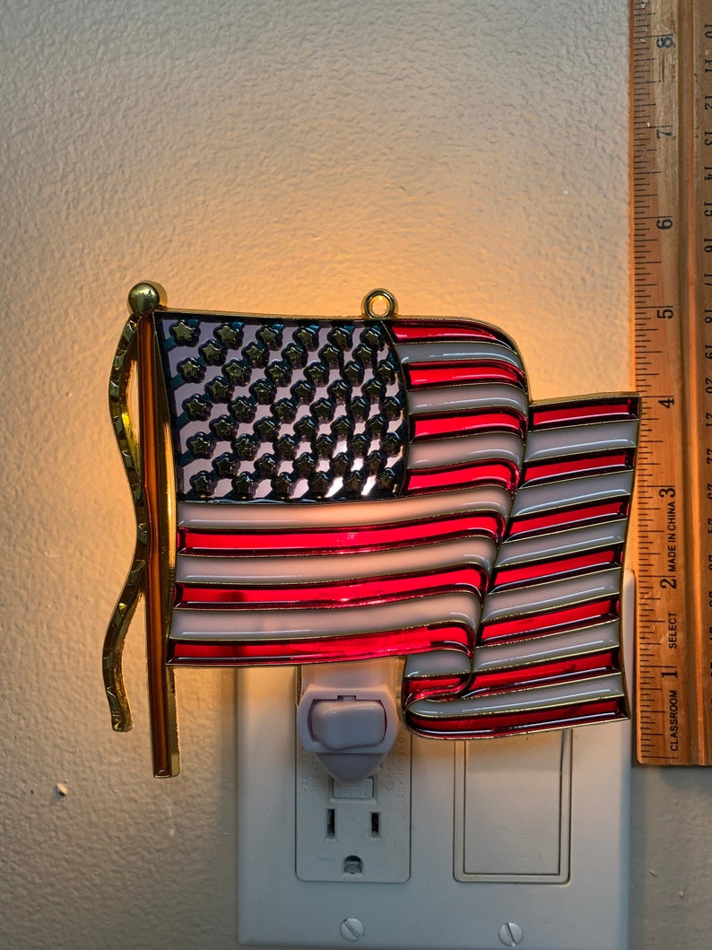American Flag Patriotic Night Light image 1