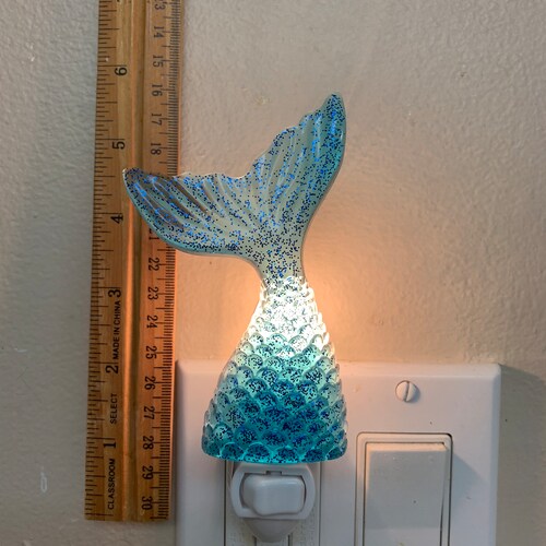 Mermaid Scale Scallop Shell Plug in Night Light Etsy