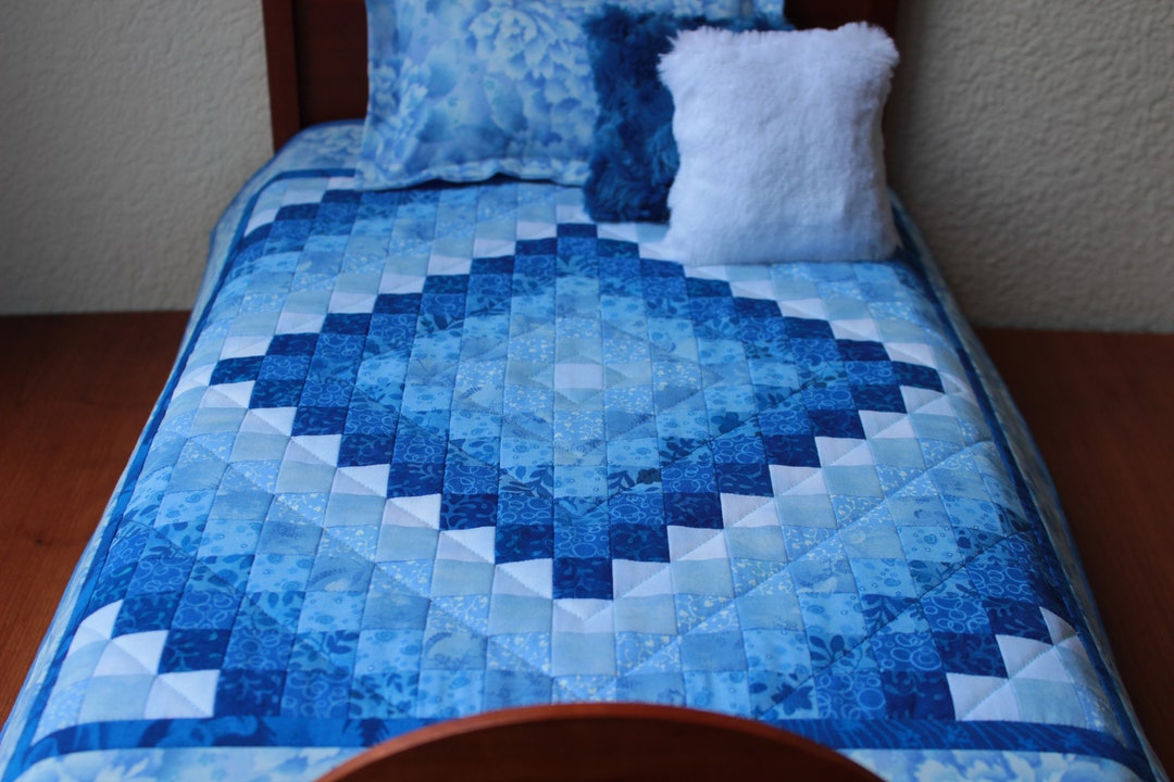 Patchwork Quilt and Pillows Set for an American Girl or Any 18 Etsy