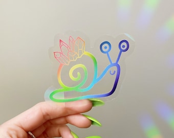 Mini Snail Suncatcher | Window Decal | Rainbow Maker | Prism | Crystals