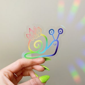 Mini Snail Suncatcher | Window Decal | Rainbow Maker | Prism | Crystals