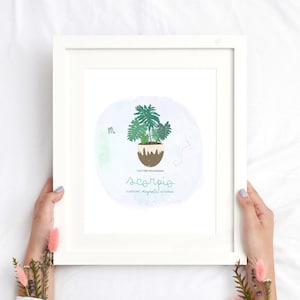 Scorpio - Zodiac Signs as Houseplants | Astrology | Plant Lady | Watercolor | Star Sign