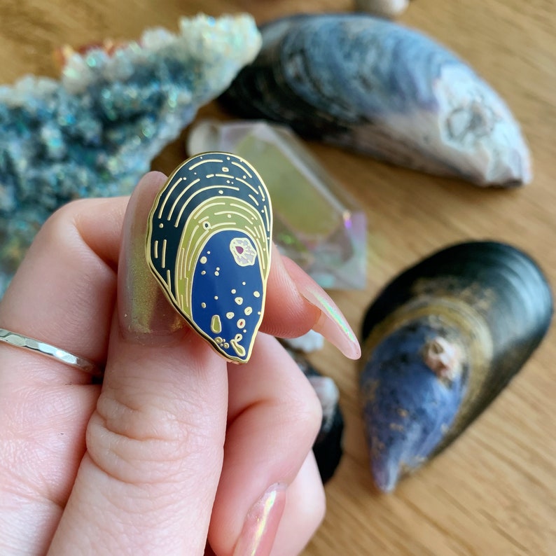 Seashell Pin Enamel Pin Hard Enamel Shell Ocean - Etsy