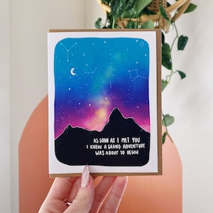 Dès que je t’ai rencontré | Carte de vœux | J'| Juste parce que | Aquarelle | Aventure