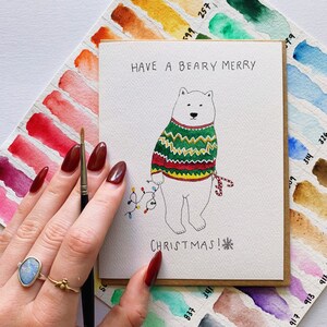Beary Feliz Navidad / Tarjeta de Felicitación / Vacaciones