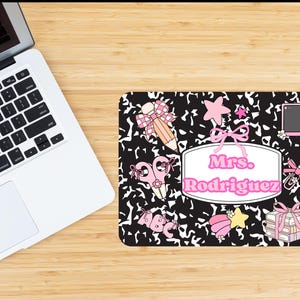 Teacher mouse pad, mouse pad, custom mouse pad, composition notebook, computer, desk, teacher accessories, teacher gift, back to school