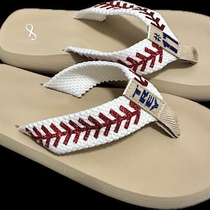 Baseball/SOFTBALL Flip Flops, Baseball, baseball sandals,baseball mom, flip flops, sandals, football mom, football, softball sandals, SALE