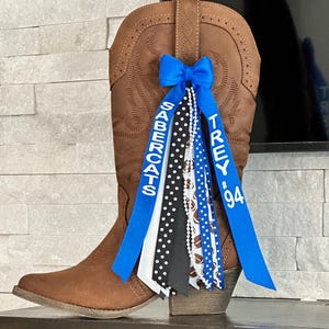 Boot ribbons, boot bows, boot accessories, GAMEDAY boot ribbons, personalized boot ribbons, team spirit