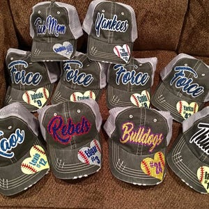 Baseball cap, Softball cap, football cap, volleyball cap, football mom, softball mom, trucker hat, mesh hat,baseball, baseball mom image 7