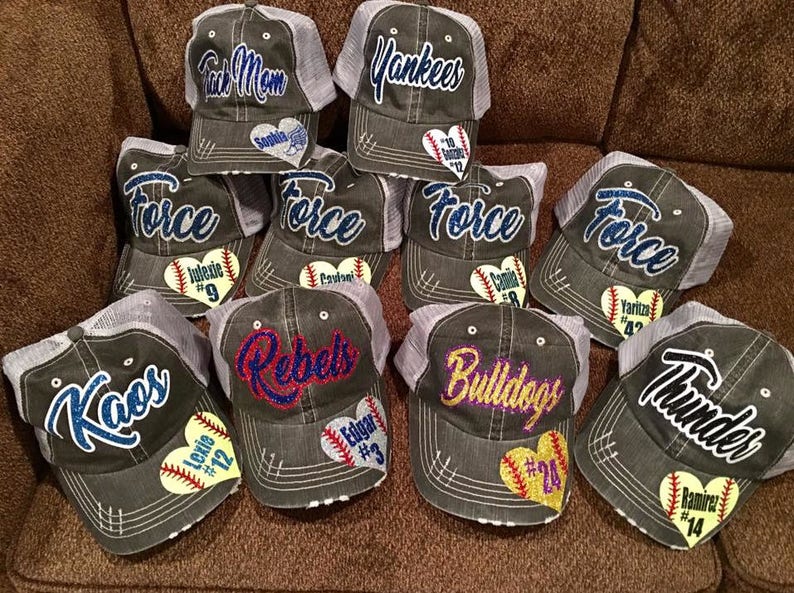 Baseball cap, Softball cap, football cap, volleyball cap, football mom, softball mom, trucker hat, mesh hat,baseball, baseball mom image 7