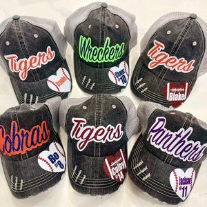 Baseball cap, Softball cap, football cap, volleyball cap, football mom, softball mom, trucker hat, mesh hat,baseball, baseball mom image 10