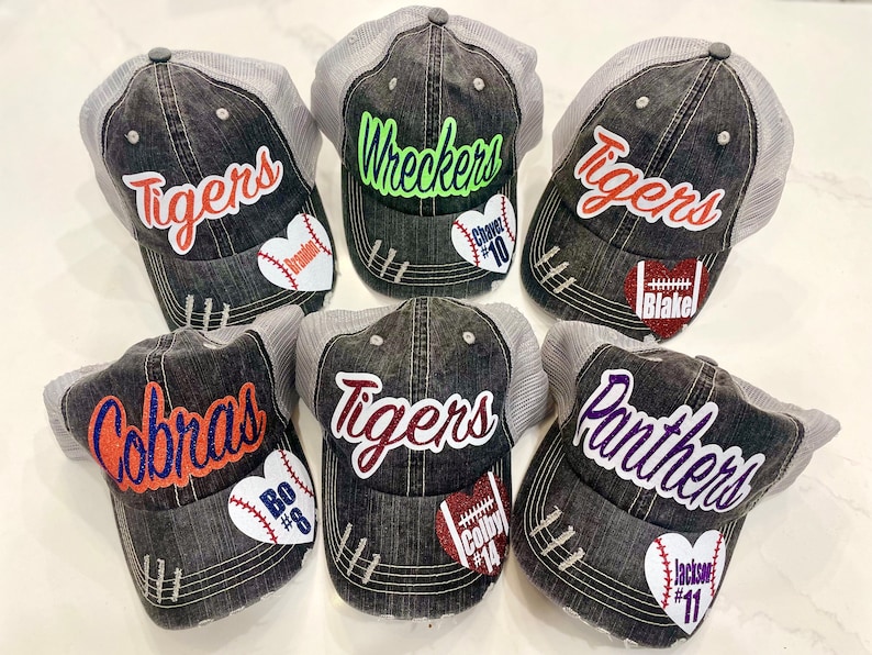 Baseball cap, Softball cap, football cap, volleyball cap, football mom, softball mom, trucker hat, mesh hat,baseball, baseball mom image 10