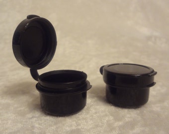 Frascos con bisagras negras de 5 gramos con tapas adjuntas Macetas Envases de plástico de 5 ml para muestras de maquillaje, cuentas, cosméticos, pasatiempos, manualidades, lote al por mayor