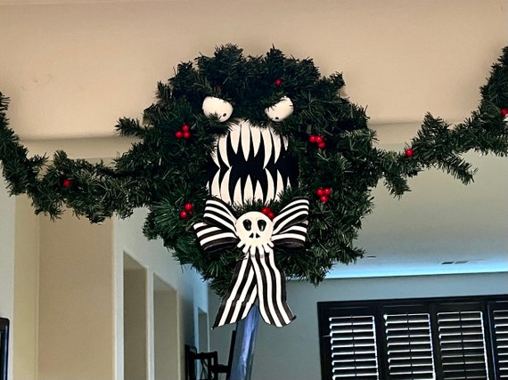 Nightmare before christmas movie christmas or holloween wreath