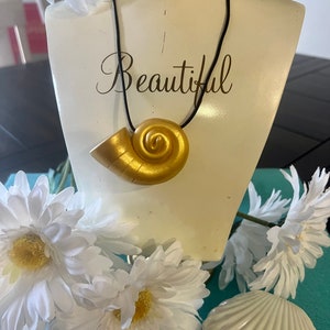 DISNEY INSPIRED , The little mermaids  Ursula sea shell pendant necklace  for adult or child / cosplay  Quick ship next day !