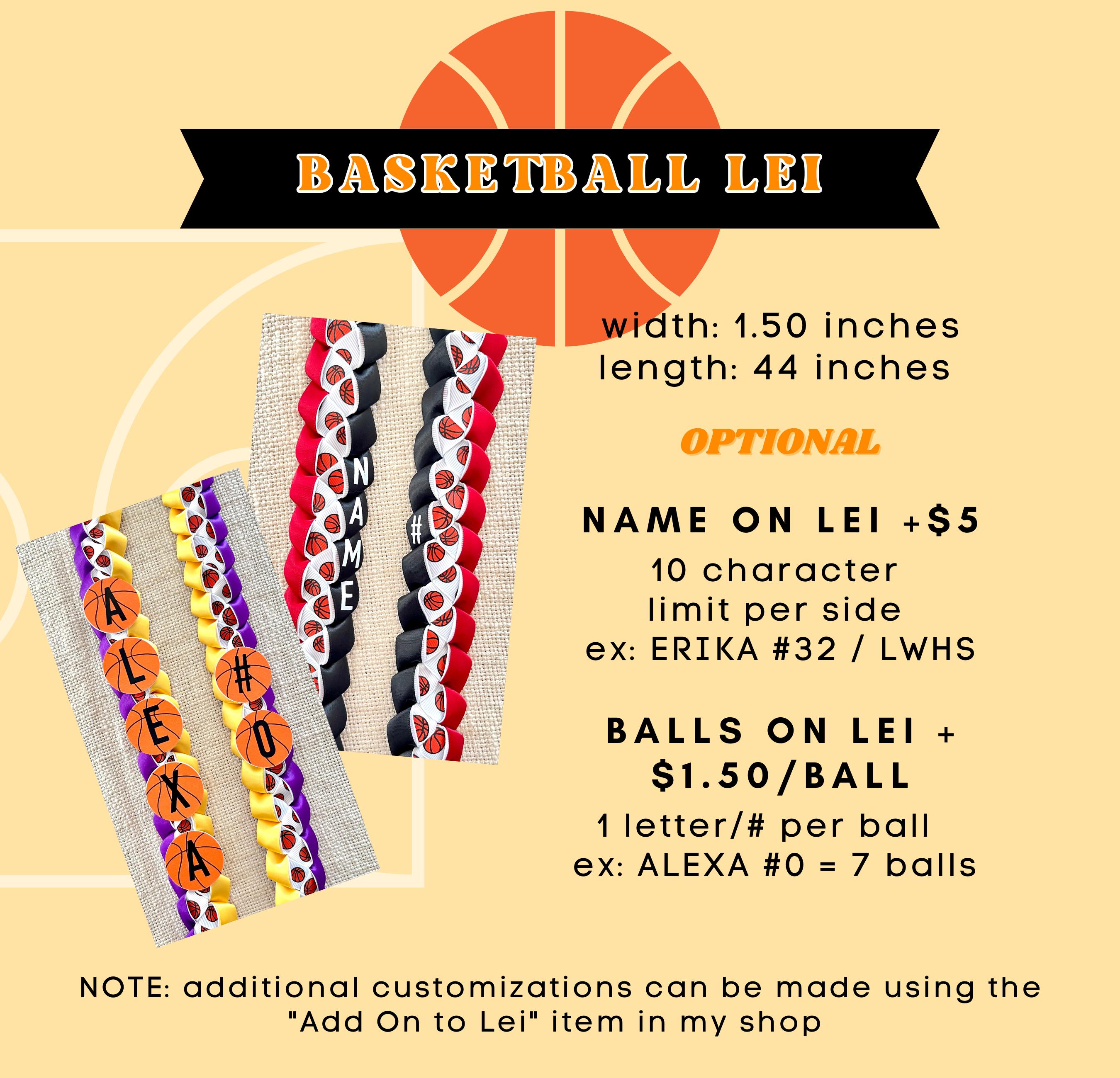 Basketball Ribbon Lei (senior Night, Graduation) - Etsy Australia