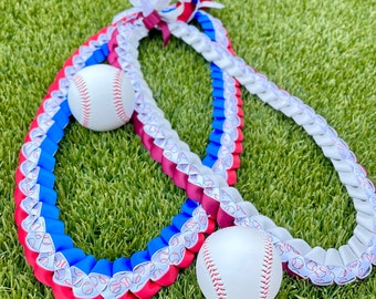 Baseball Ribbon Lei (Senior Night, Graduation, Tournaments)