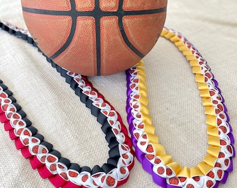 Basketball Ribbon Lei (Senior Night, Graduation)