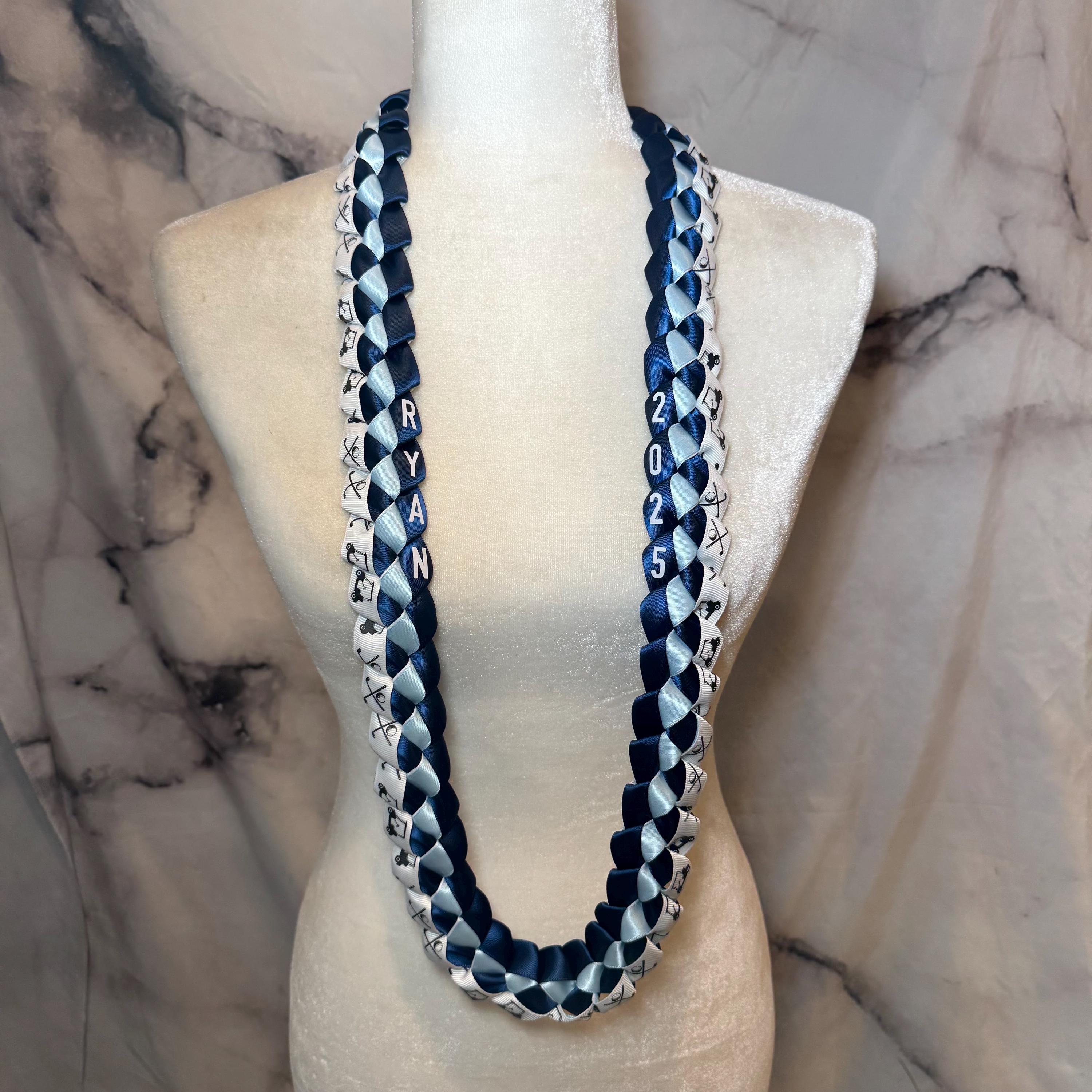 Blue Golf Ribbon Golf Ribbon Lei (graduations, Tournament, Senior Nights, Golf Gift) - Etsy