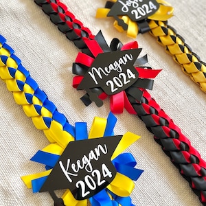 Single Ribbon Lei + Acrylic Graduation Cap