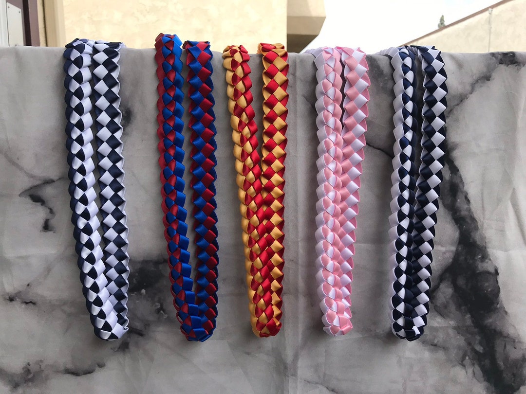 Shell Lei With Ribbon Single Ribbon Lei (customizable) - Etsy
