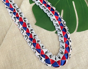 Wrestling Ribbon Lei (Senior Nights, Graduations, Wrestler's Gift)