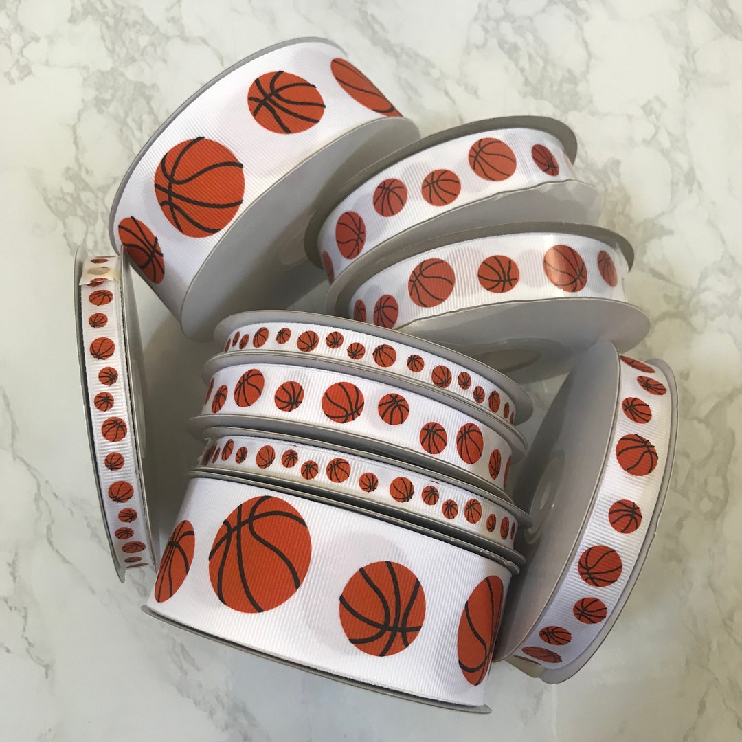 Basketball With Ribbon Basketball Ribbon (choose Your Size & Length) - Etsy