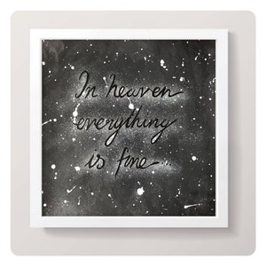 In Heaven... Eraserhead inspired original artwork / Cut-paper collage / David Lynch / Home Decor / Eraserhead Quotation